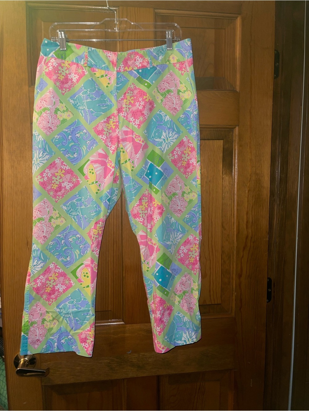 Lilly Pulitzer Multicolor Patchwork Capris - Pink, Green, Blue, Purple